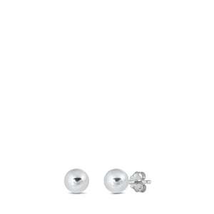 Silver Ball Stud Earrings