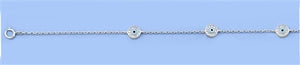 Sterling Silver CZ Anklet