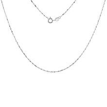 Load image into Gallery viewer, Sterling Silver Diamond Cut Twisted Serpentine Chain 1.1 mm