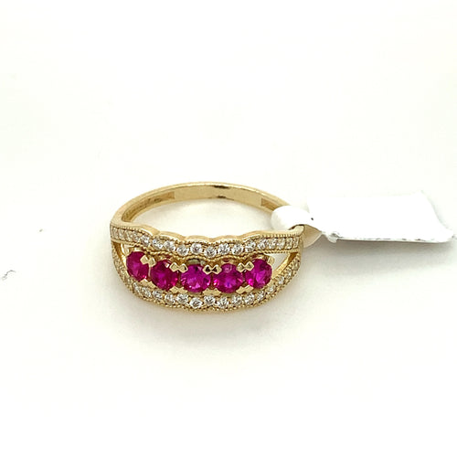 14K Gold Cz Ring