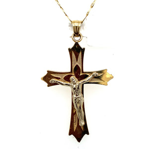 14K Gold Christ Cross Pendant