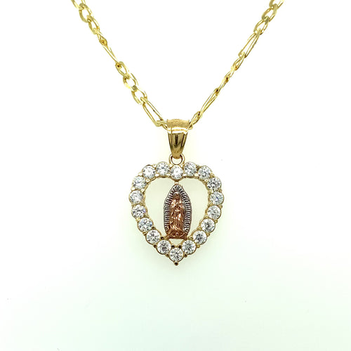 10K Gold Our Lady of Guadalupe Cz Ring