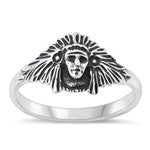 Sterling Silver Native American Chief Ring