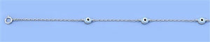 Sterling Silver Evil Eye Anklet