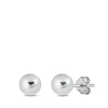 Load image into Gallery viewer, Silver Ball Stud Earrings