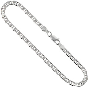 Sterling Silver Flat Mariner Link Chain
