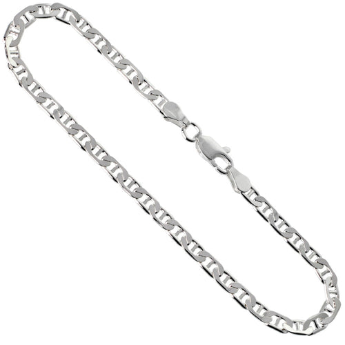 Sterling Silver Flat Mariner Link Chain