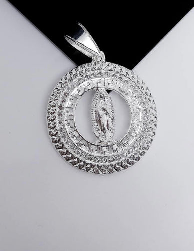 Sterling Silver Pendant Our Lady of Guadalupe Virgin Mary