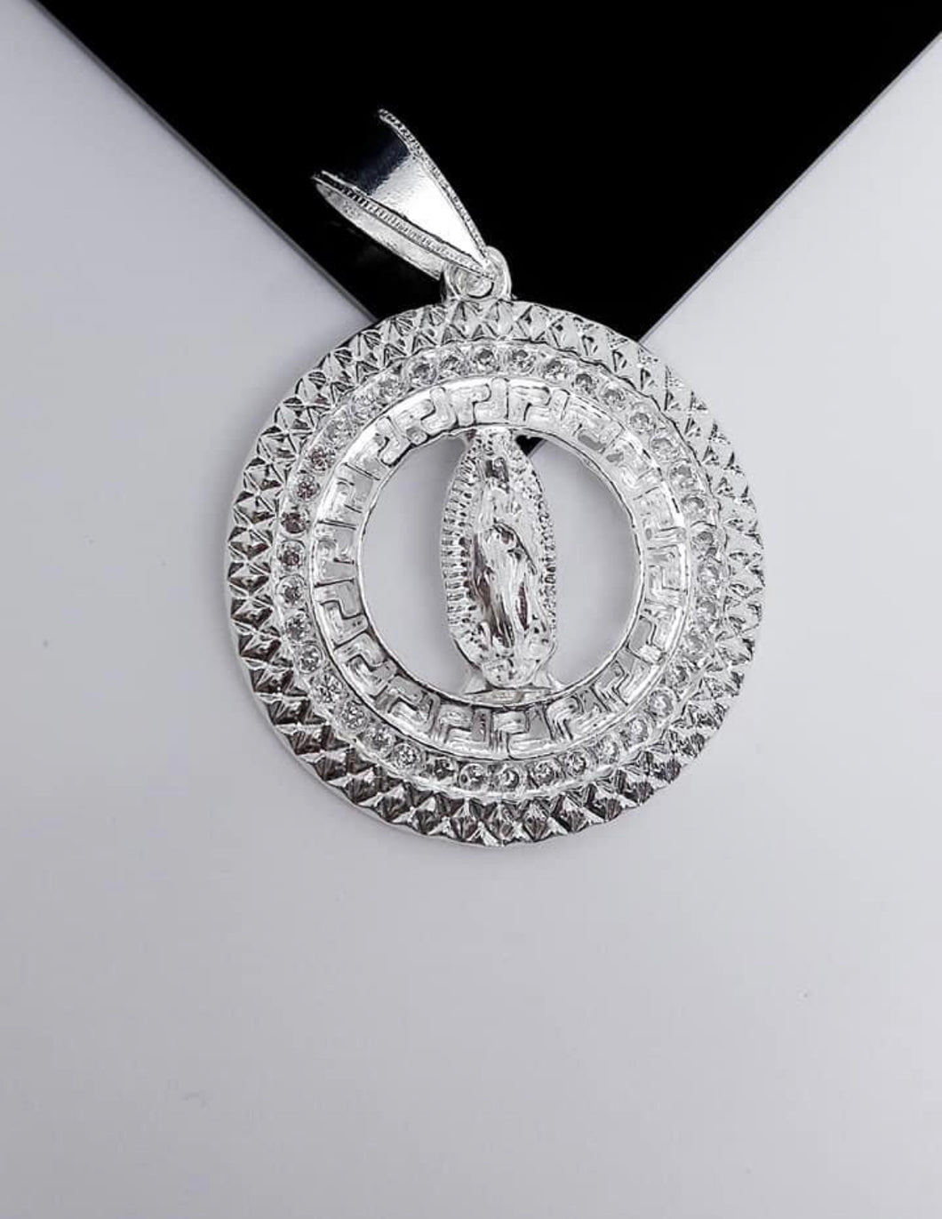 Sterling Silver Pendant Our Lady of Guadalupe Virgin Mary