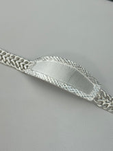Load image into Gallery viewer, Sterling Silver 2 Row Curb 8" Diamond Cut Border 20mm Bracelet