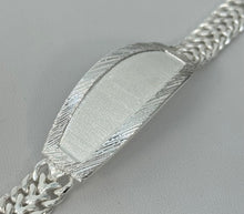 Load image into Gallery viewer, Sterling Silver 2 Row Curb Diamond Cut ID 20mm Bracelet
