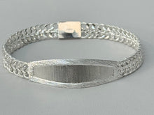 Load image into Gallery viewer, Sterling Silver 2 Row Curb Diamond Cut ID 16mm 8" Bracelet