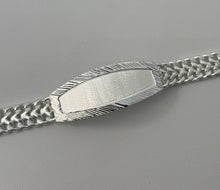 Load image into Gallery viewer, Sterling Silver 2 Row Curb Diamond Cut ID 20mm 8" Bracelet