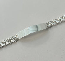 Load image into Gallery viewer, Sterling Silver Link ID 7" Bracelet