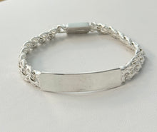 Load image into Gallery viewer, Sterling Silver Link ID 7" Bracelet