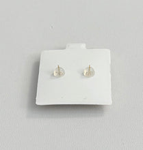 Load image into Gallery viewer, 14k Gold Round Clear Cubic Zirconia Silicone Push-back Stud Earrings