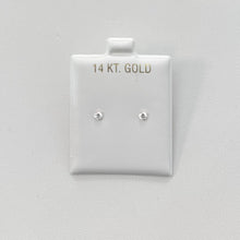 Load image into Gallery viewer, 14k Gold Round Clear Cubic Zirconia Screw-back Stud Earrings
