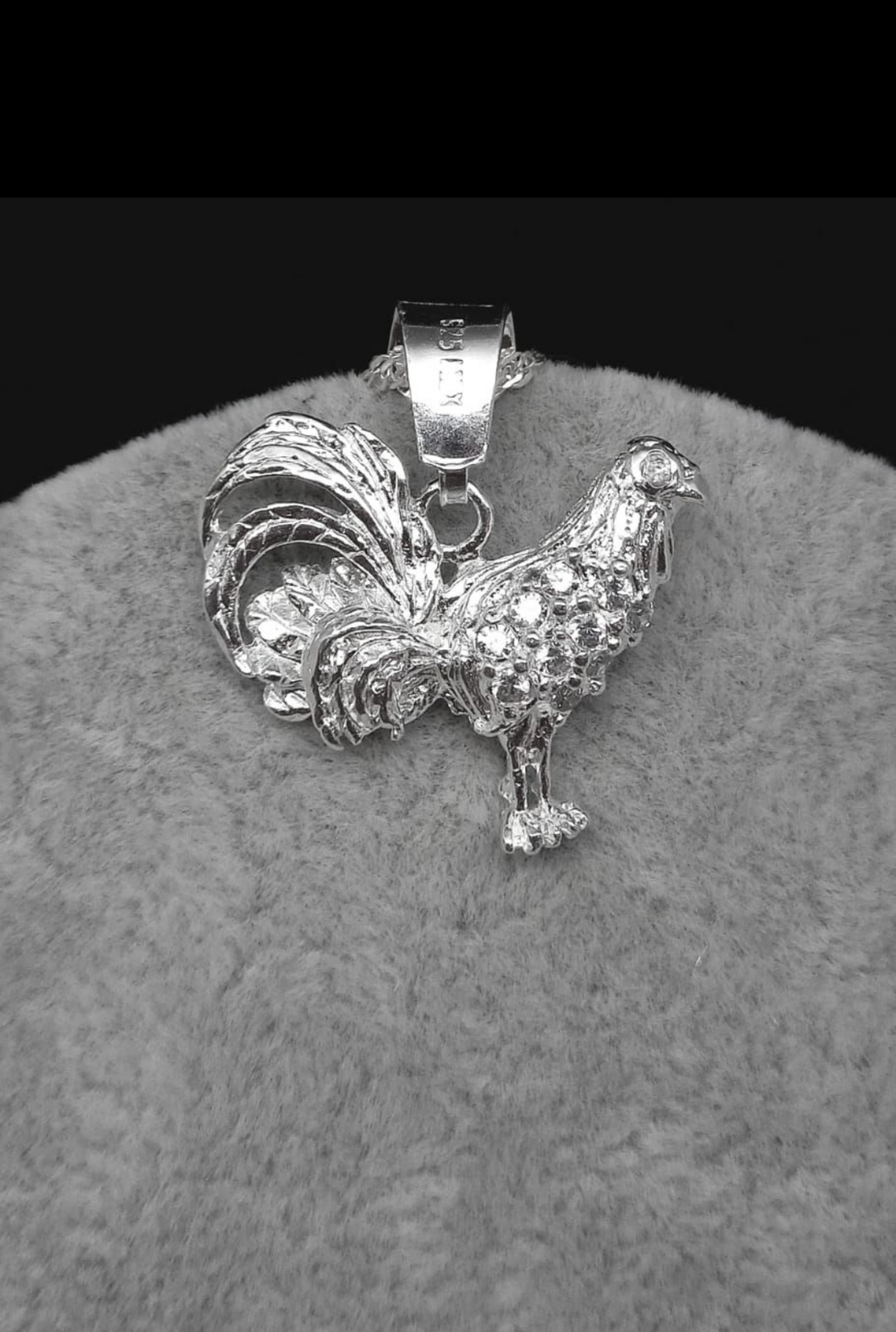 Sterling Silver Pendant Rooster