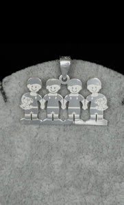 Sterling Silver Pendant Four Boys