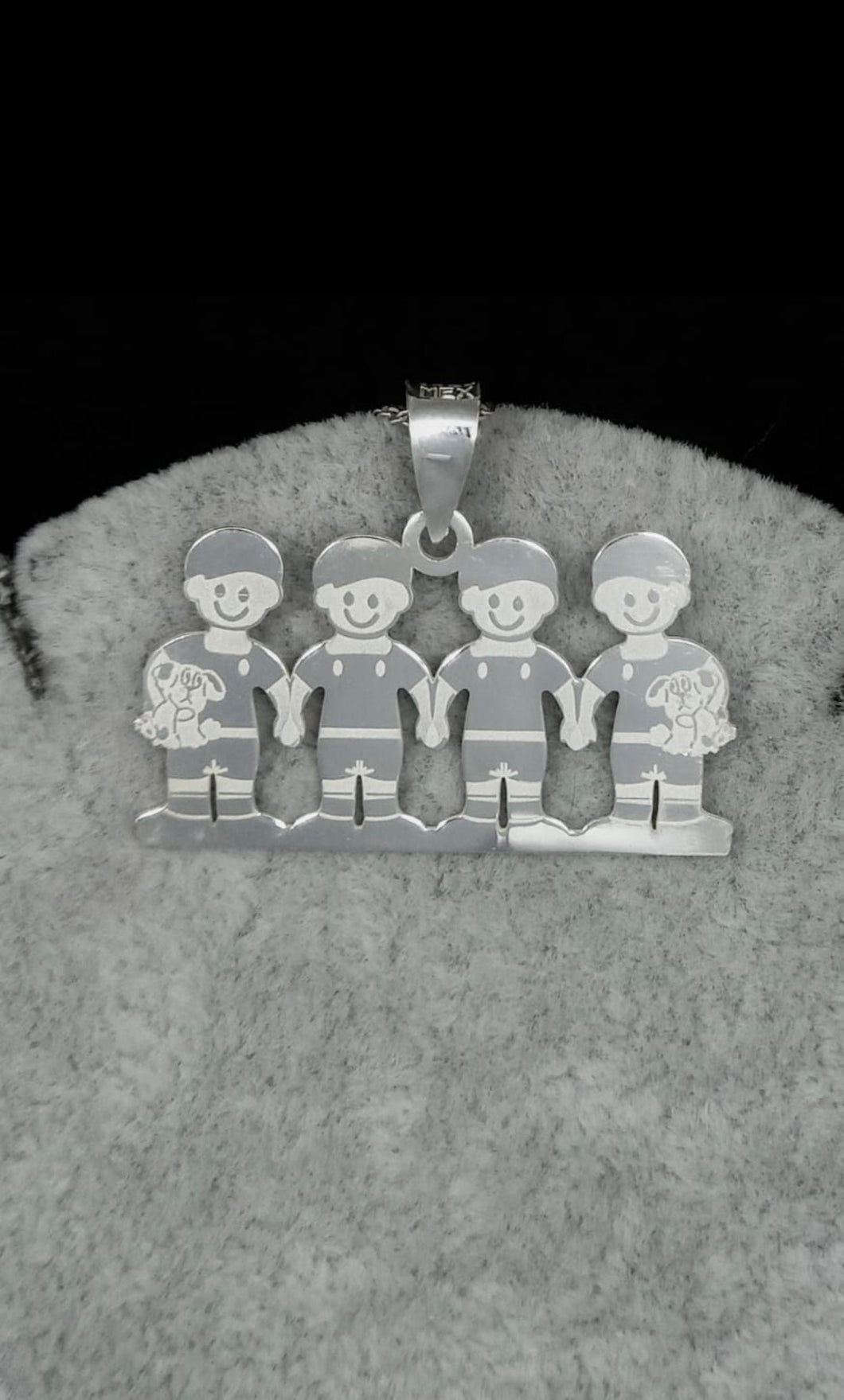 Sterling Silver Pendant Four Boys