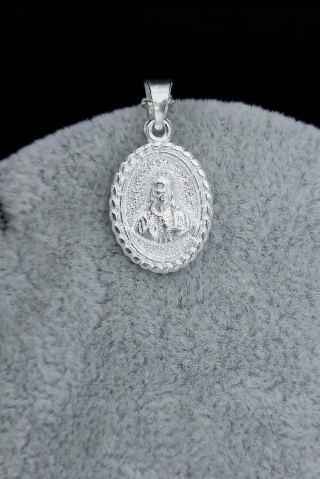 Sterling Silver Pendant Sacred Heart of Jesus