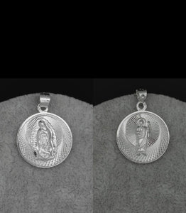 Sterling Silver Pendant Saint Jude Double Sided