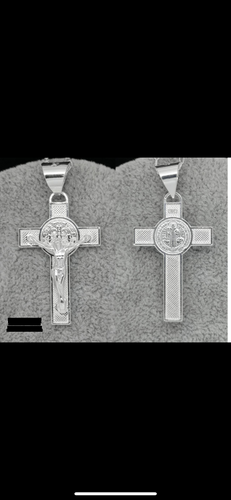 Sterling Silver Pendant Christ Cross San Benito