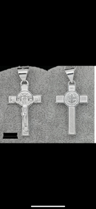 Sterling Silver Pendant Christ Cross San Benito