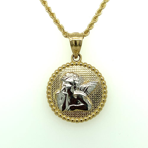 10K Gold Angel Pendant