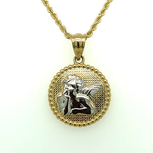 10K Gold Angel Pendant