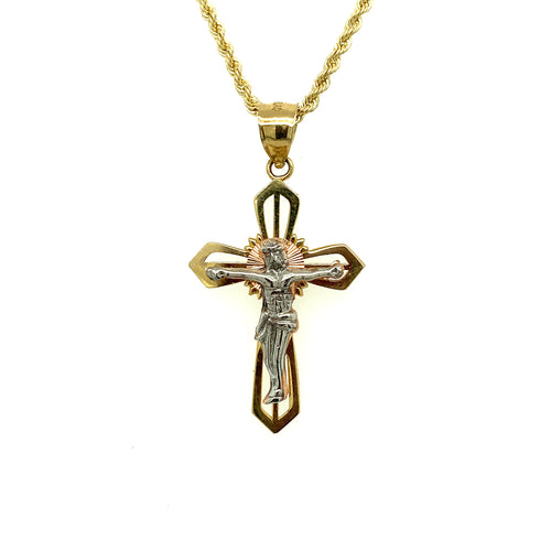 10K Gold Christ Cross Pendant