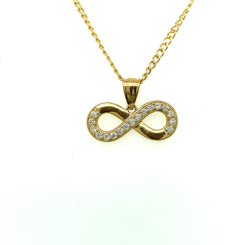 10K Gold Infinity Cz Pendant