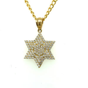 10K Gold Star Cz Pendant