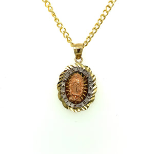 10K Gold Our Lady of Guadalupe "My Baptism" Pendant