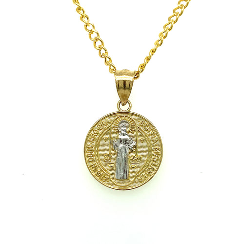 10K Gold Saint Benedict Pendant