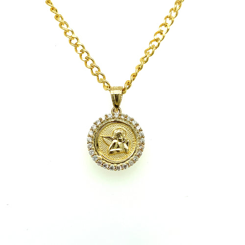 10K Gold Angel Pendant