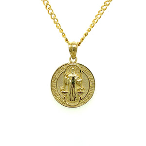 10K Gold Saint Benedict Pendant