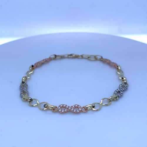 10K Gold Infinity Link Bracelet
