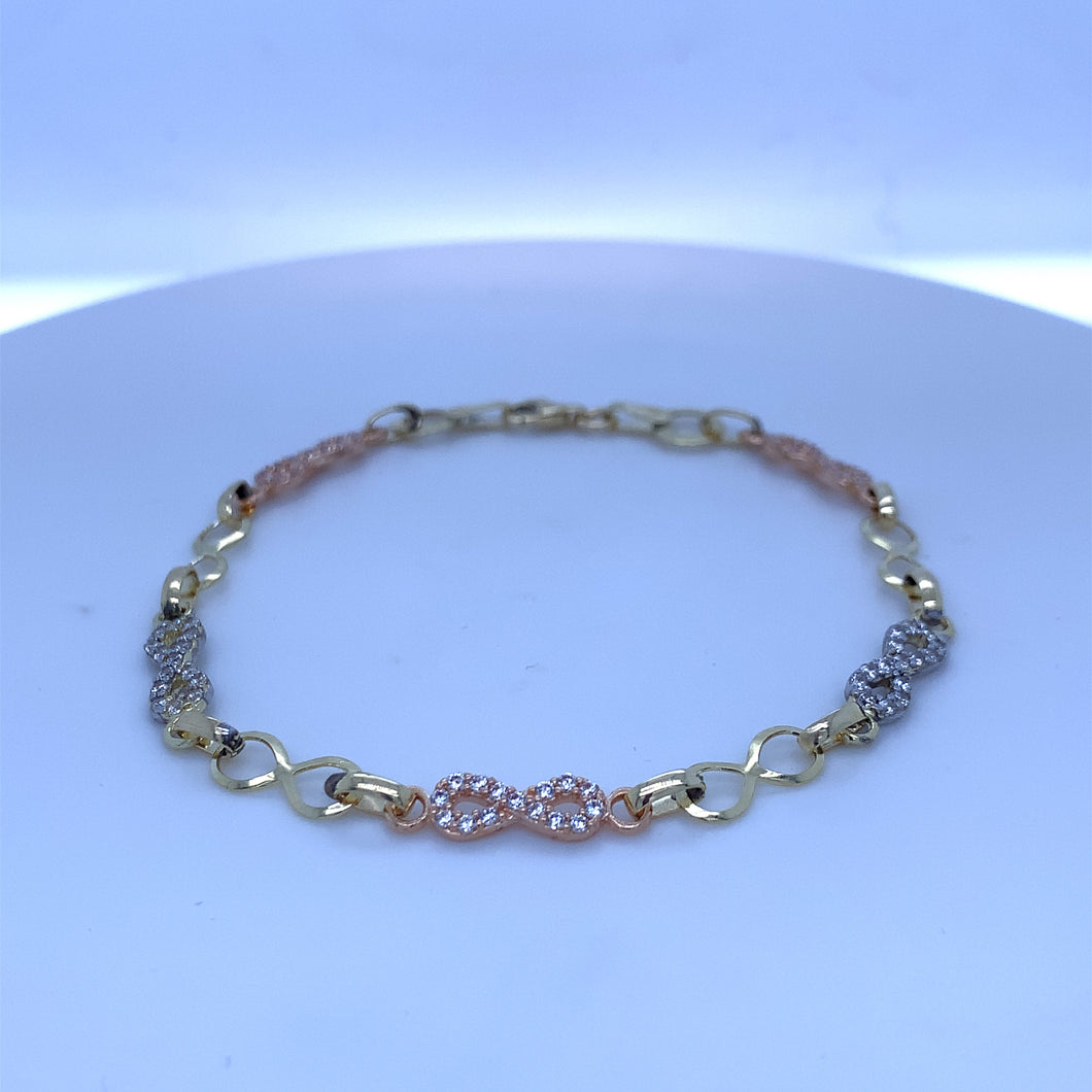 10K Gold Infinity Link Bracelet