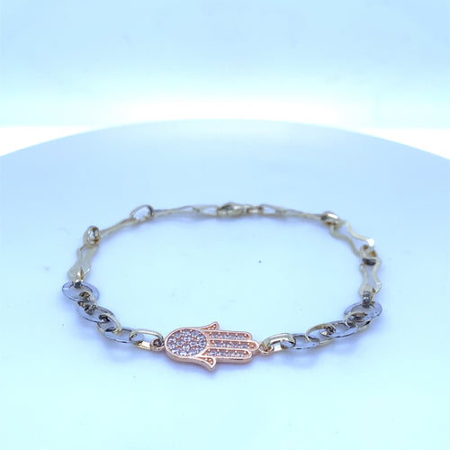 10K Gold Hamsa Hand Bracelet