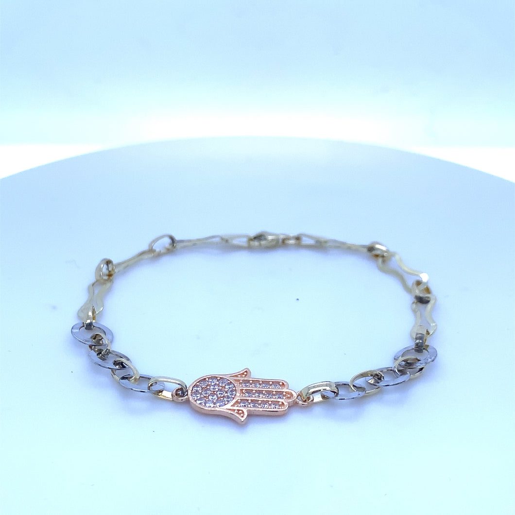 10K Gold Hamsa Hand Bracelet