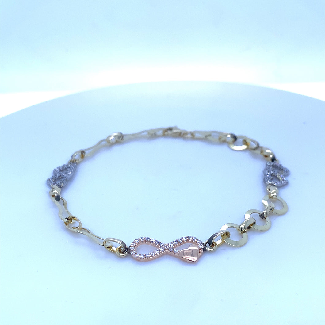 10K Gold Infinity Link Bracelet