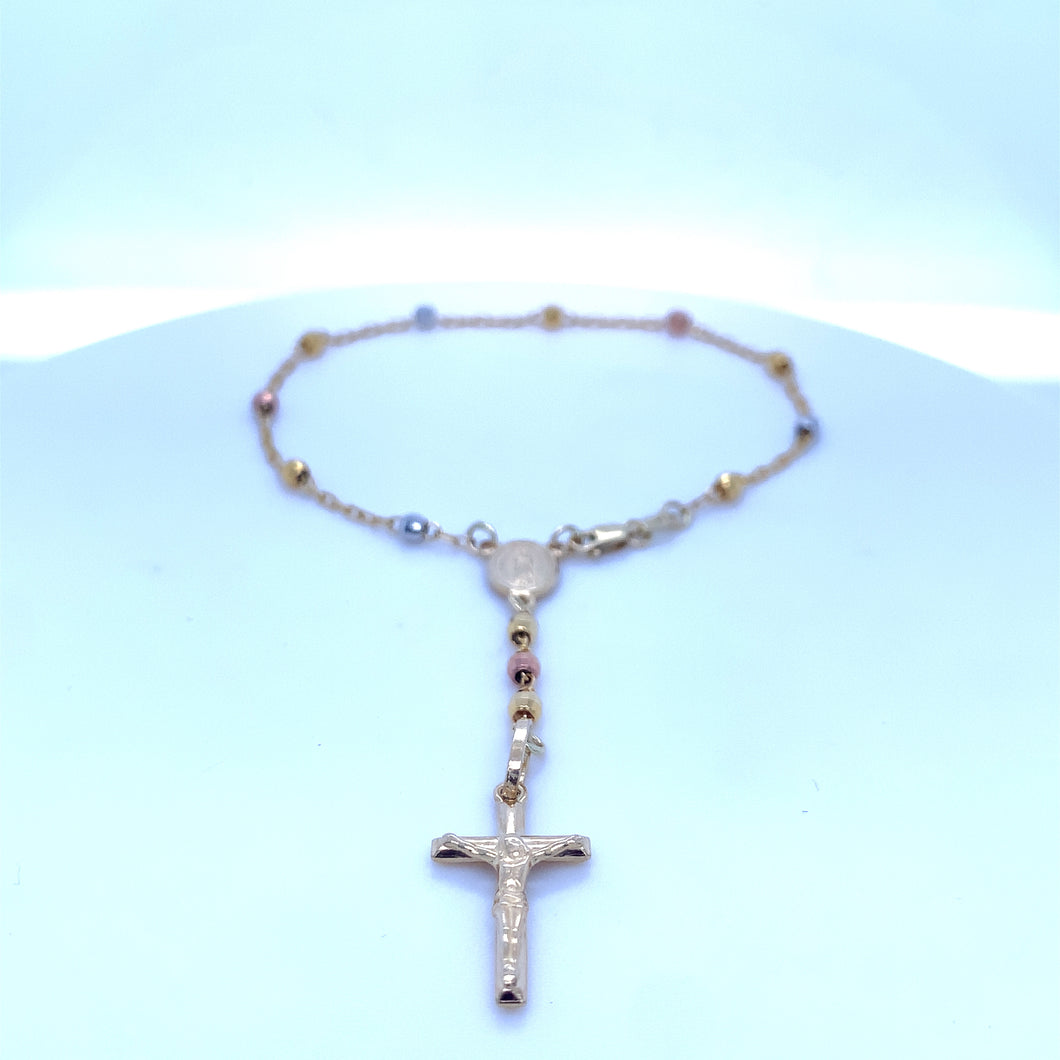 10K Gold Rosary Bracelet