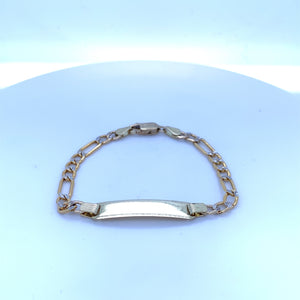 10K Gold Figaro ID Bracelet