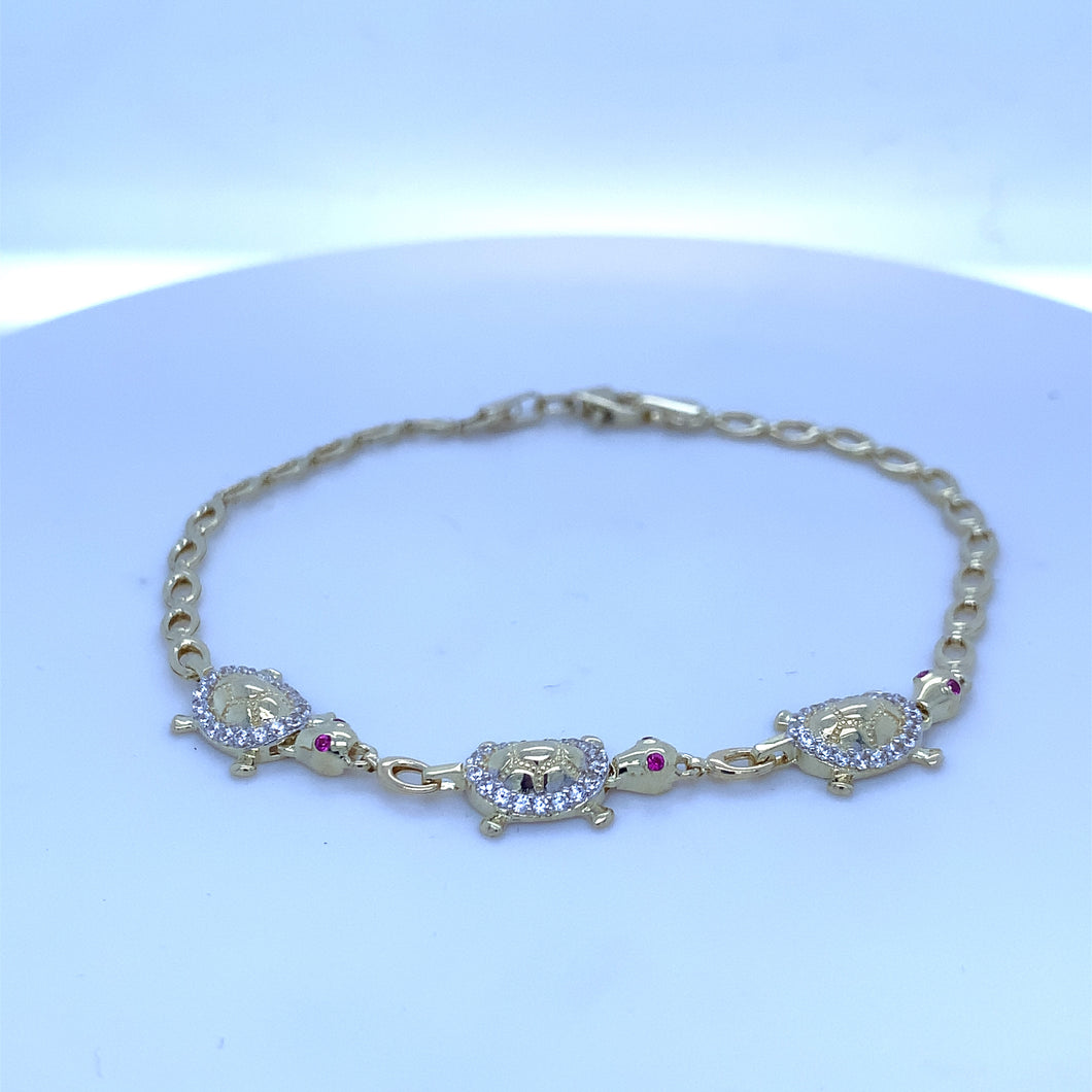 10K Gold Turtle Bracelet