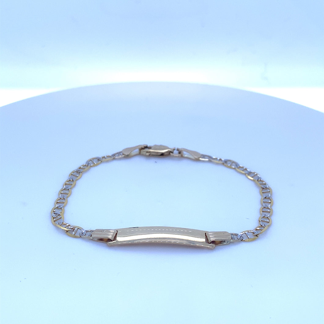 10K Gold Mariner Link ID Bracelet
