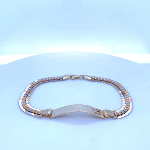 10K Tri Gold "15 years" ID Bracelet