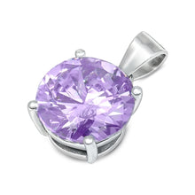 Load image into Gallery viewer, Sterling Silver Lavender CZ Pendant