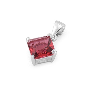 Sterling Silver Garnet Pendant