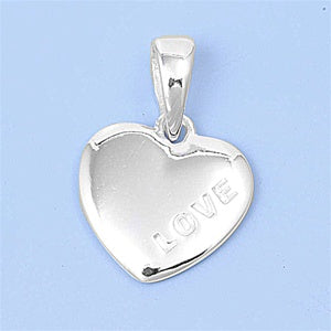 Sterling Silver Plain Heart 